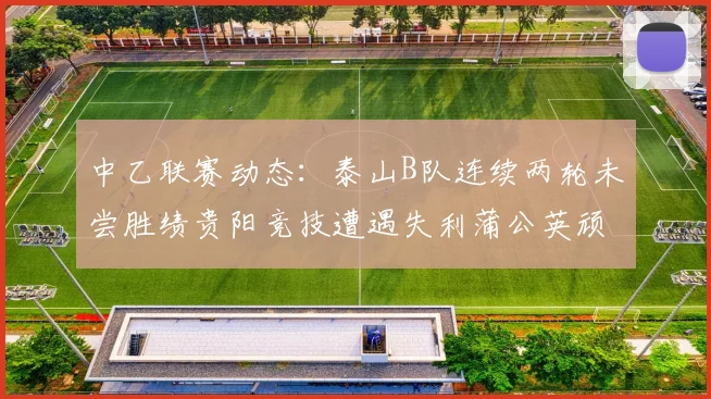 中乙联赛动态：泰山B队连续两轮未尝胜绩贵阳竞技遭遇失利蒲公英顽强战平